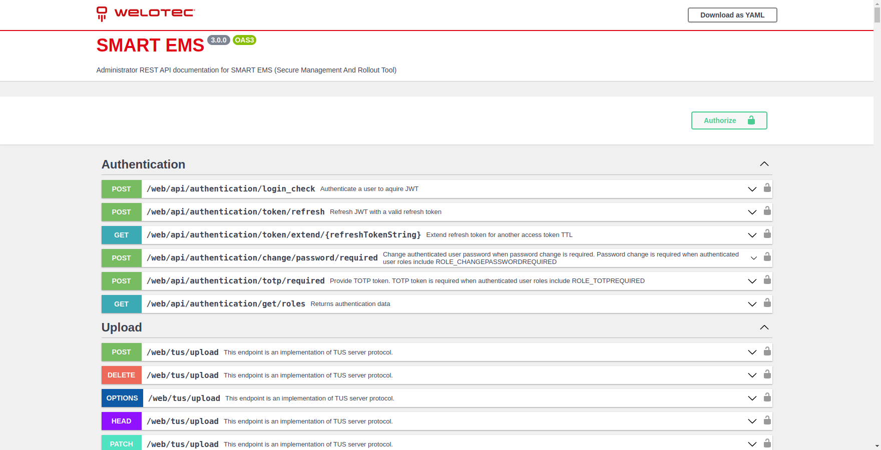 REST API documentation